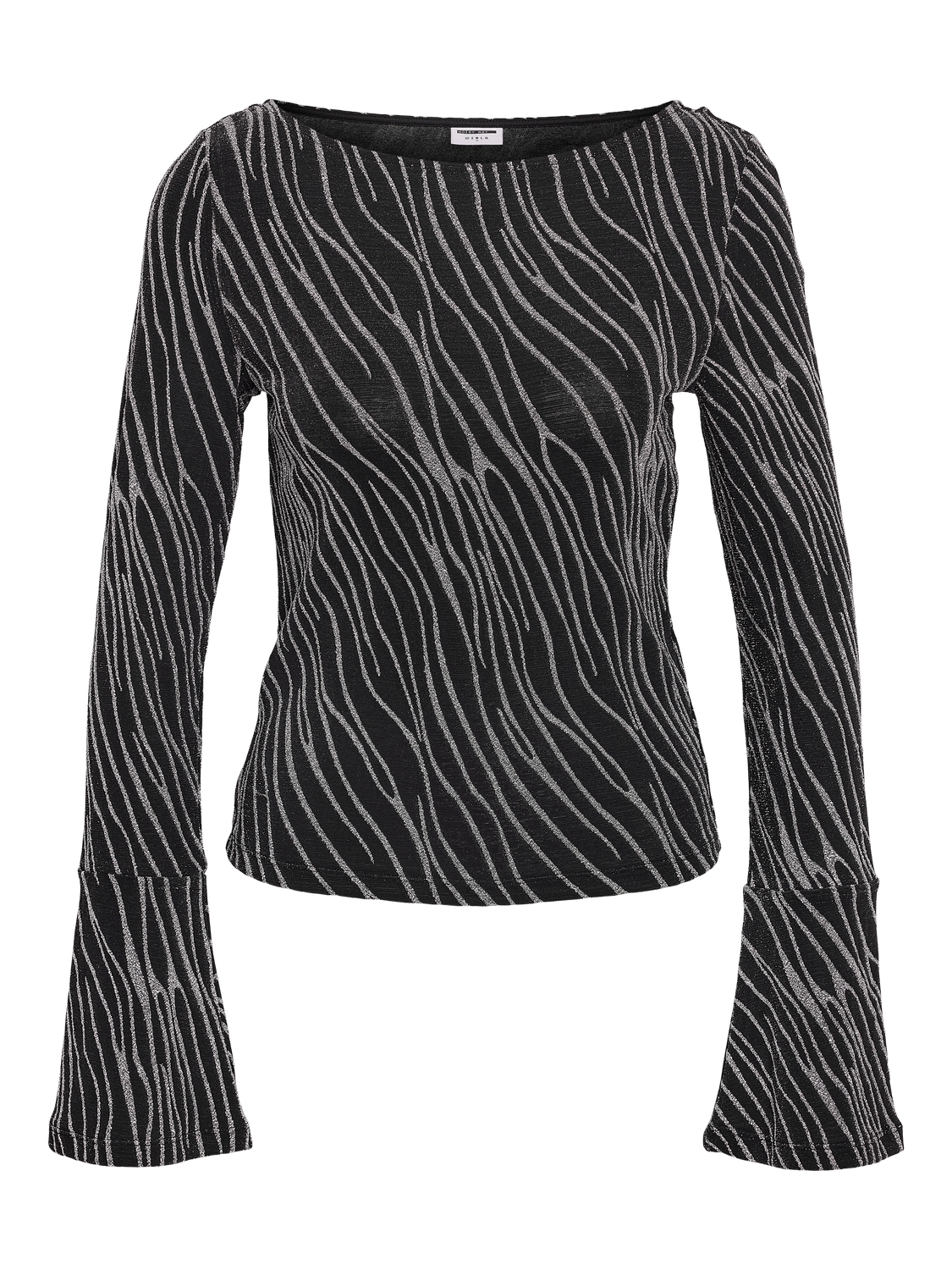 NOISY MAY GILLY L/S BOATNECK BELLSLEEVE TOP