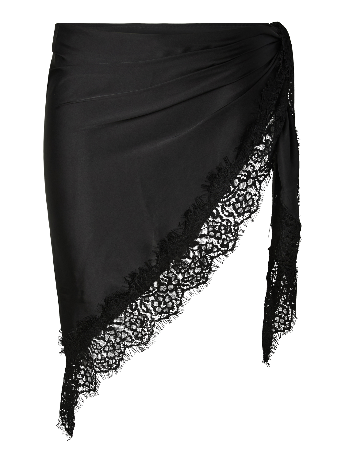 PIECES OLGA TRIANGLE LACE EDGE SCARF