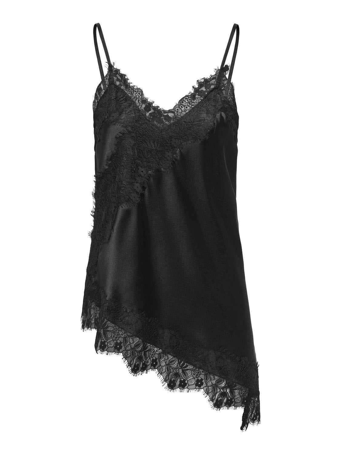 ONLY INDONA STRAP SATIN LACE TOP WVN