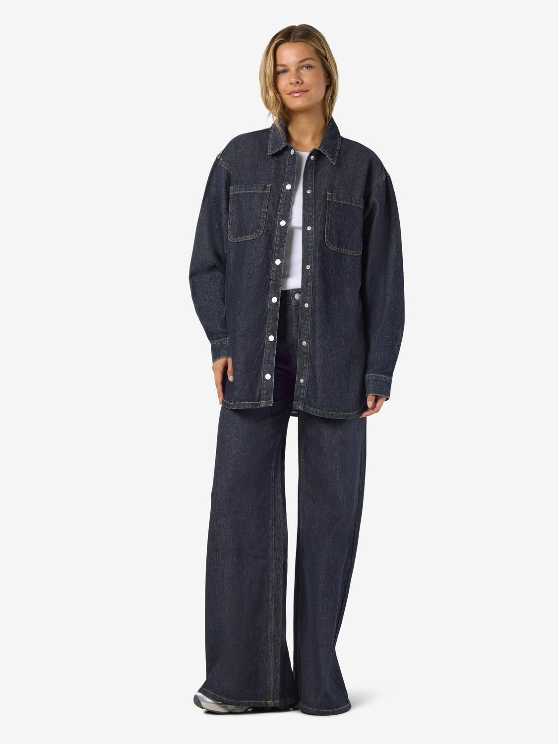 NOISY MAY ALVA L/S DENIM SHACKET AZ386DB NOOS