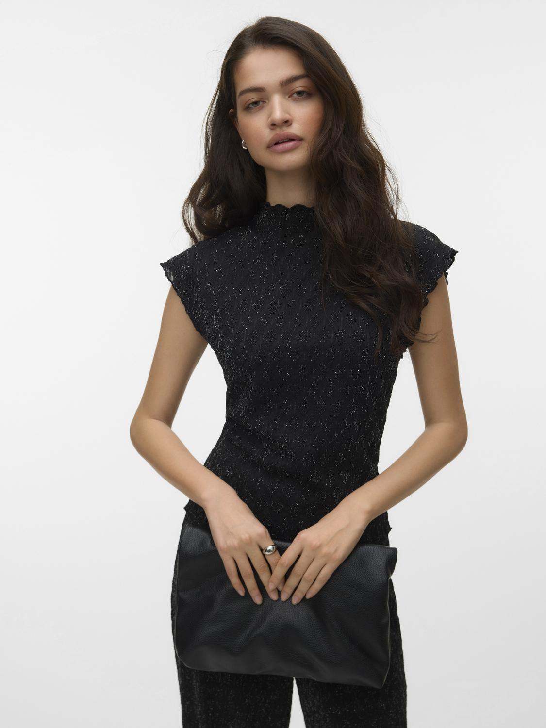 VERO MODA KALI CS MOCK NECK TOP LX JRS