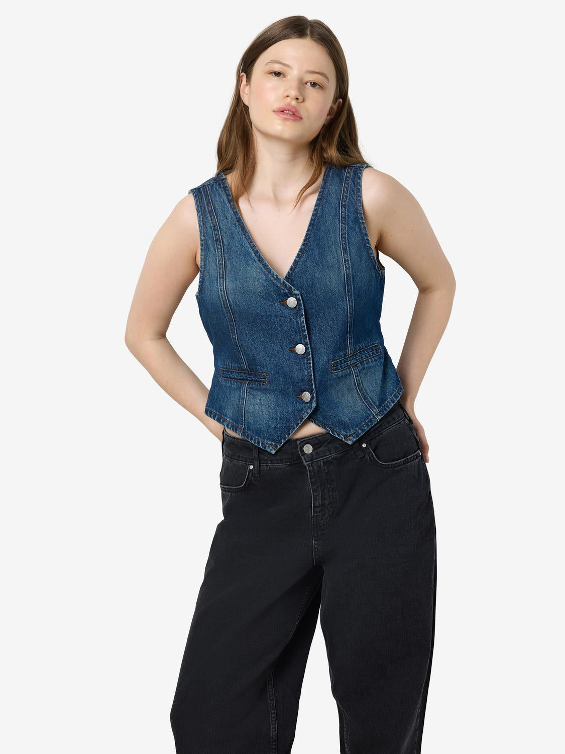 NOISY MAY SANJA DENIM WAISCOAT