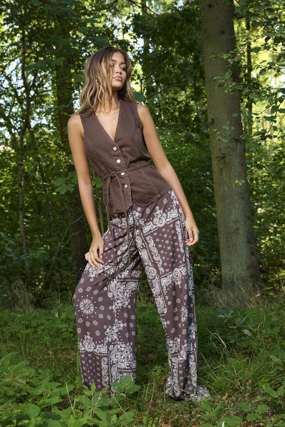 ONLY KAVI AMBELPULL UP WIDE PANTS