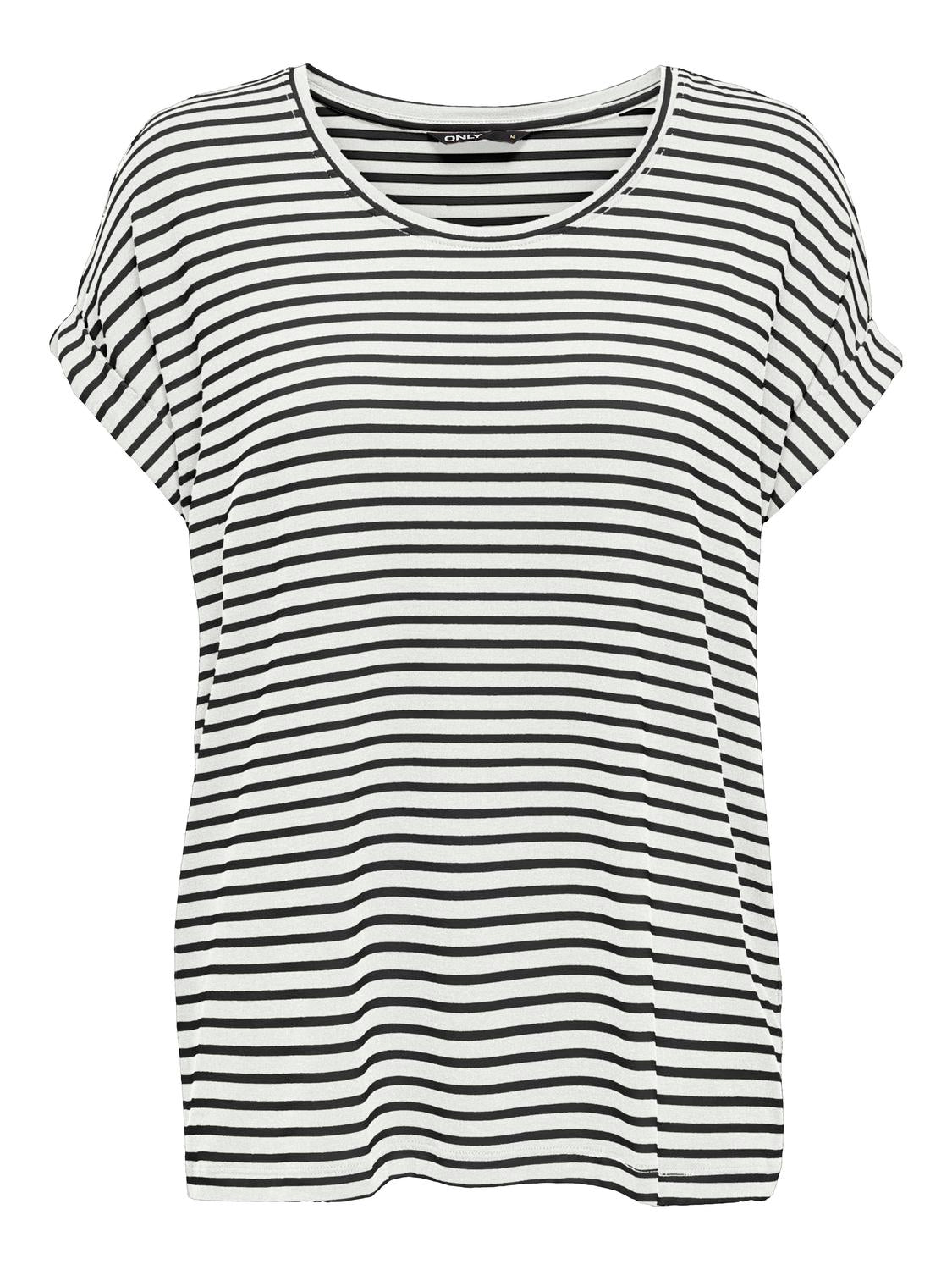 ONLY MOSTER STRIPE S/S O-NECK TOP