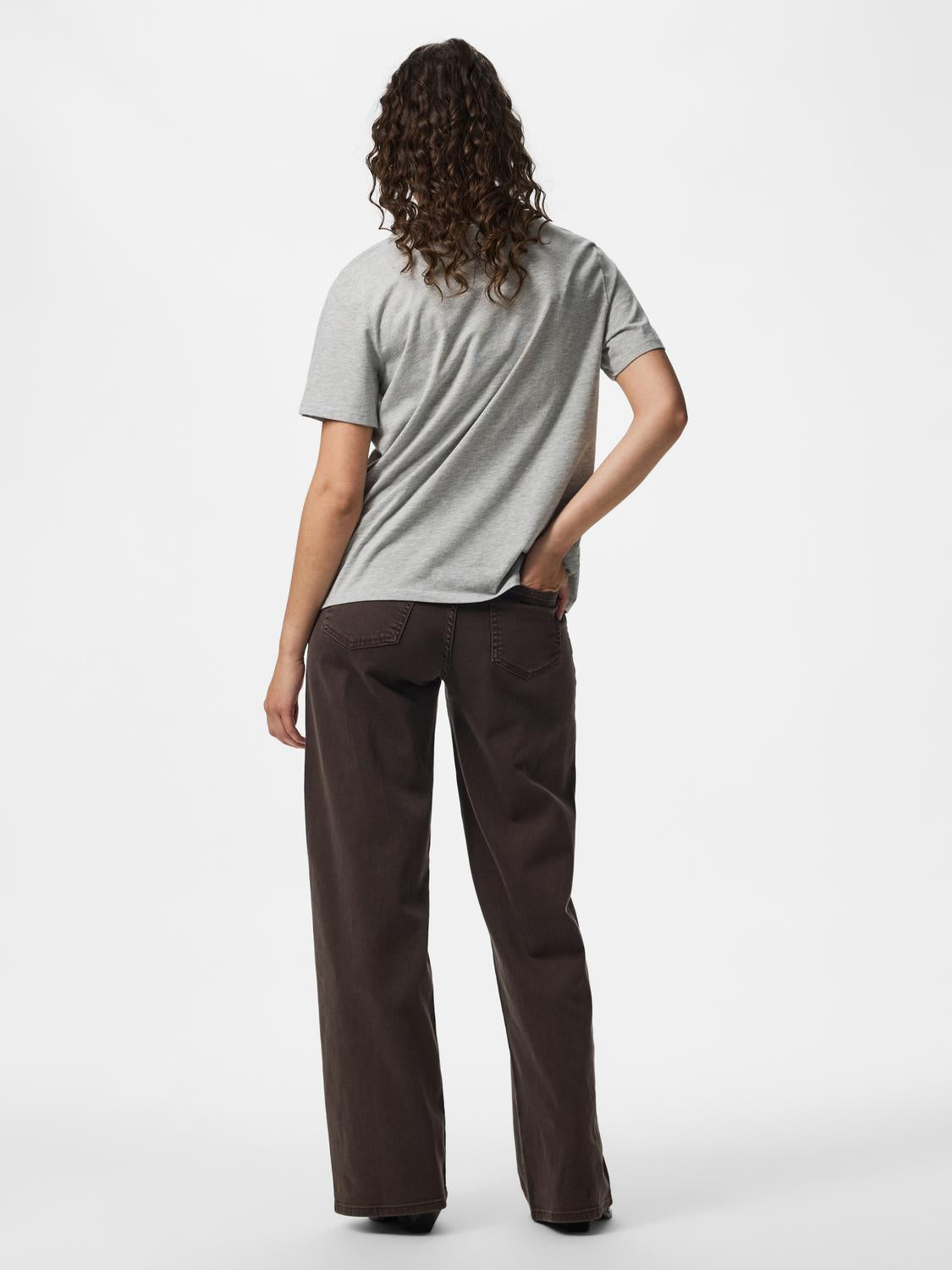 PIECES SILKE MW WIDE COLORED JEANS