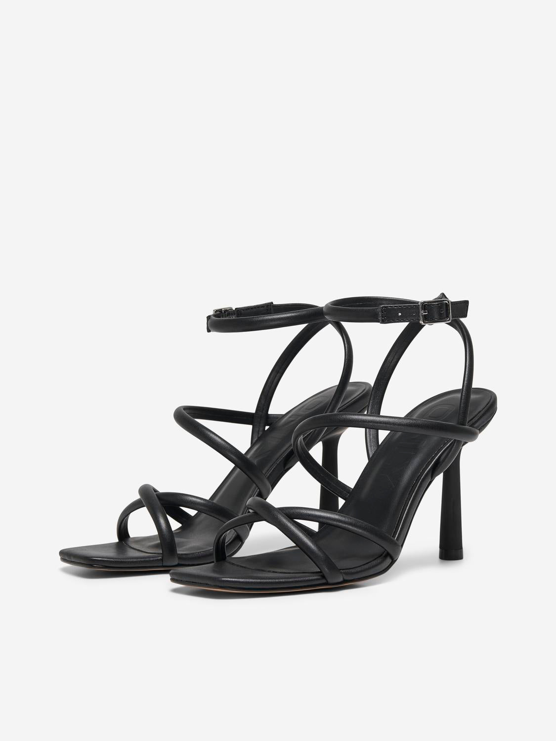 ONLY SHOES AMINA-1 PU ANKLE STRAP HEELED SANDAL