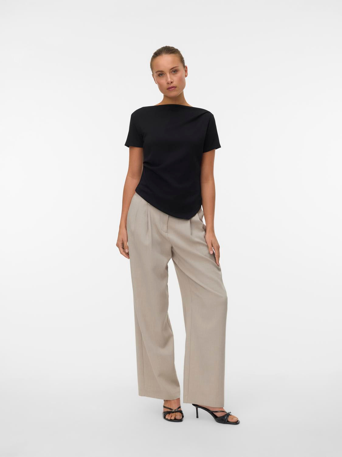 VERO MODA MILLE SS BOATNECK SHORT TOP