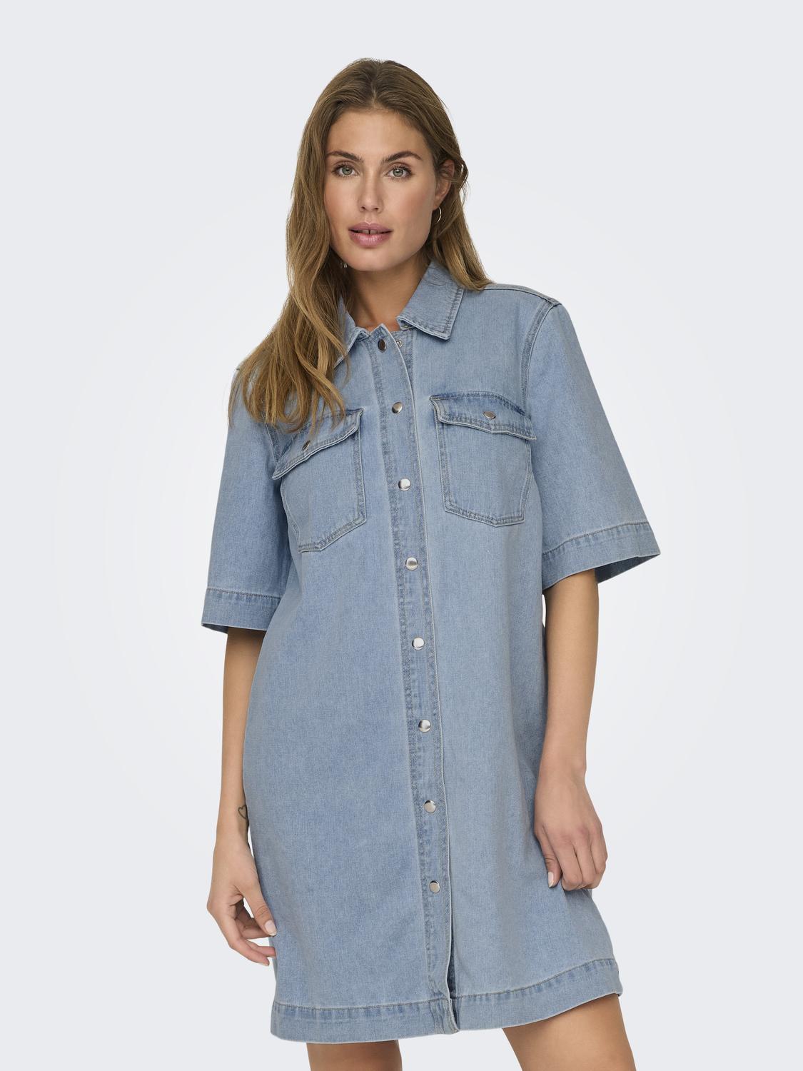 ONLY BELLE S/S BUTTON DRESS