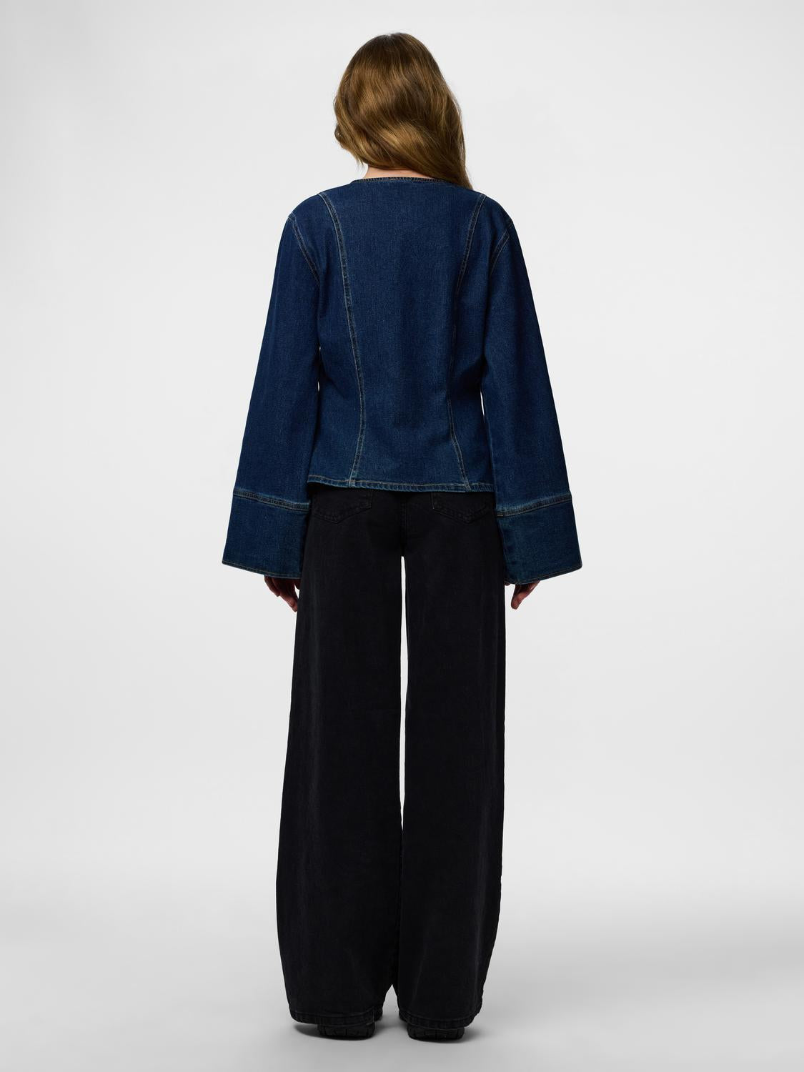 PIECES FLORA LS DENIM SHIRT