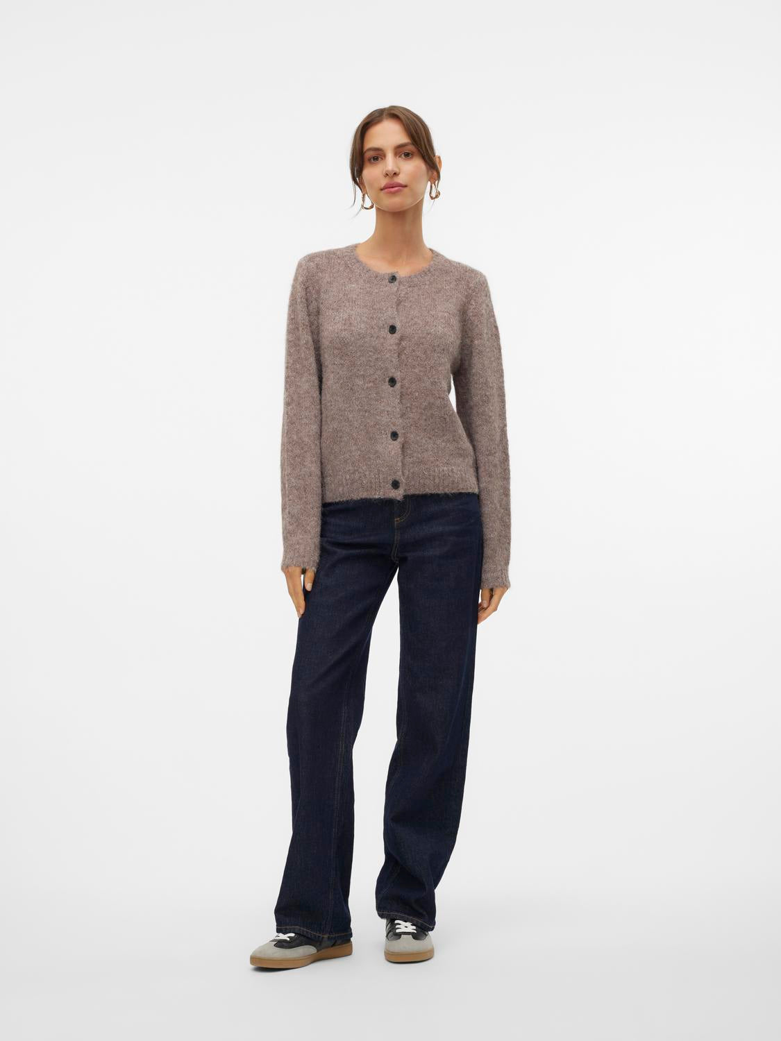 VERO MODA NOVAH LS ONECK BUTTON CARDIGAN