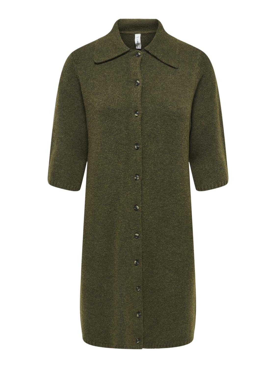 ONLY ALIVIA 2/4 COLLAR DRESS KNT