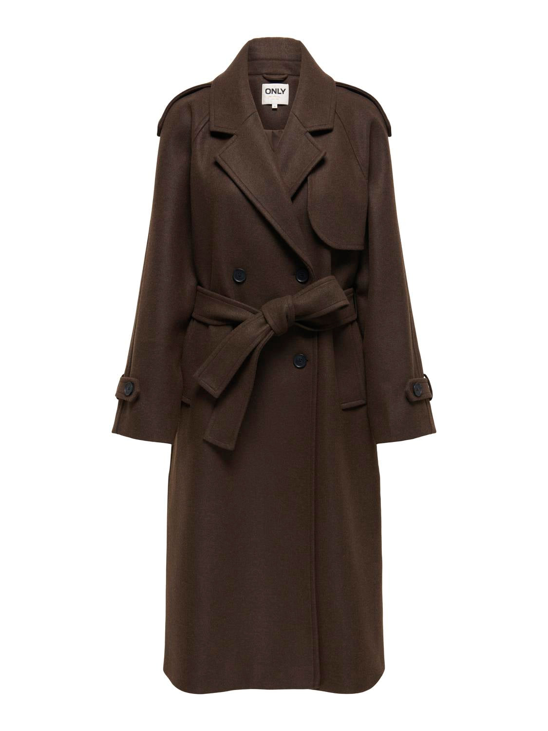 ONLY DEAR-TRILLION LONG BELT COAT PNT NOOS