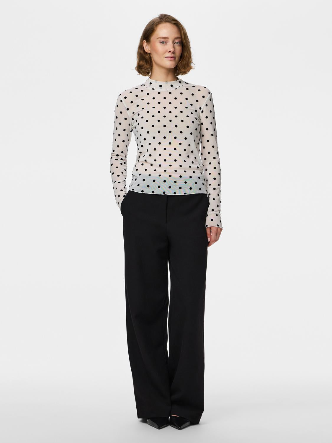PIECES JESHI LS HIGH NECK TOP