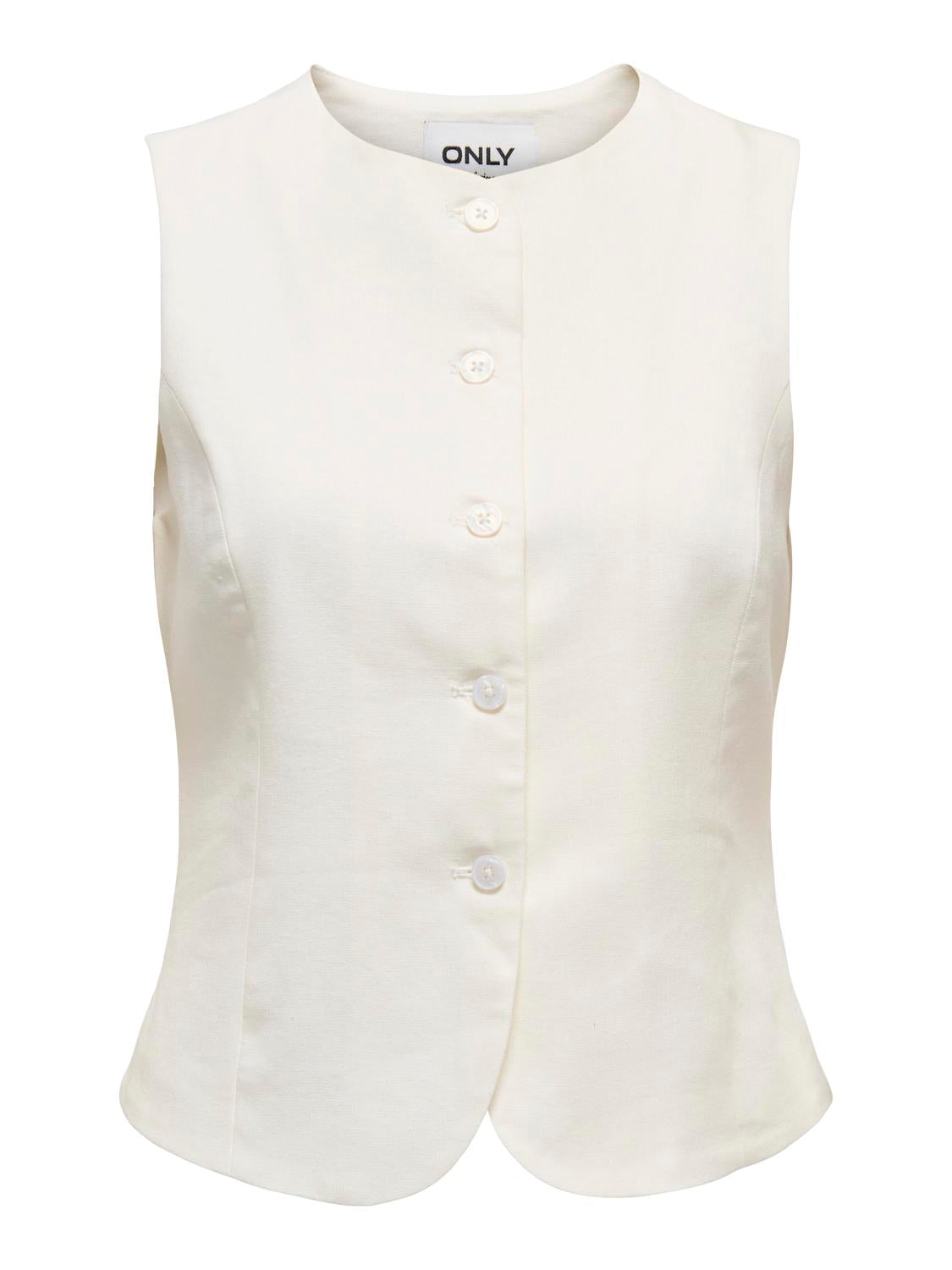 ONLY GOA S/L LINEN BL WAISTCOAT