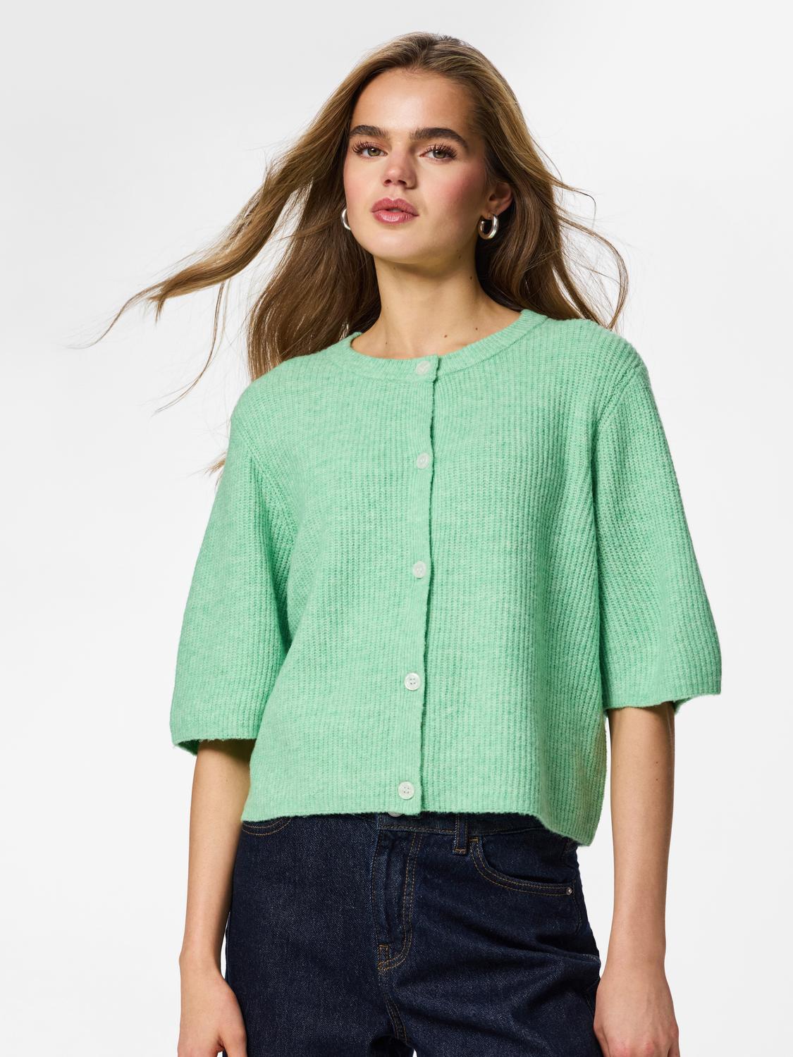 PIECES SILLY SS O-NECK KNIT CARDIGAN