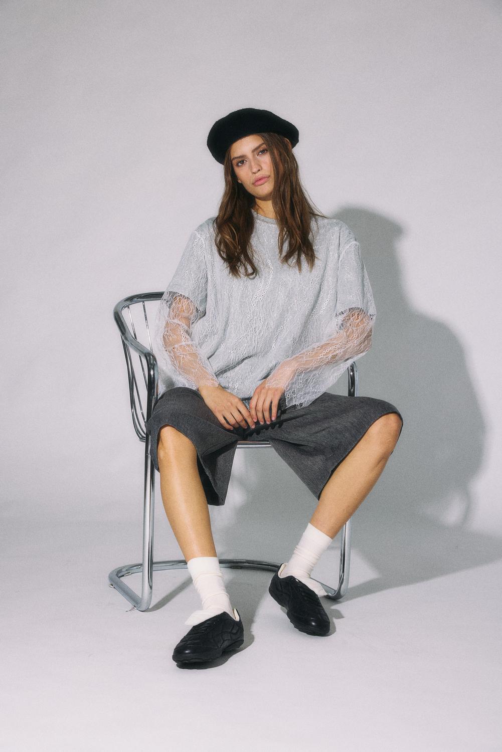 NOISY MAY BIANKA L/S DOUBLE LAYER LACE TEE