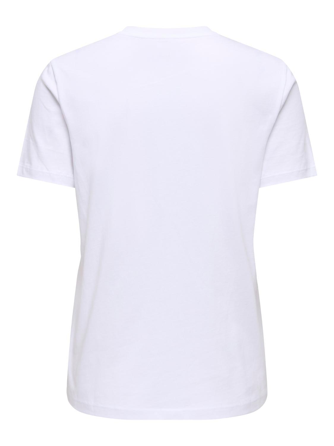 ONLY KETTY S/S O-NECK TOP - STRAWBERRY