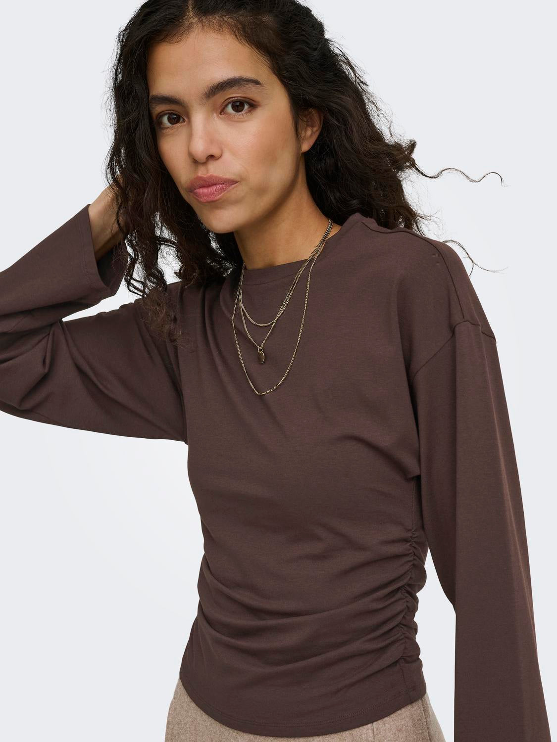 ONLY MIST LS O-NECK TOP JRS