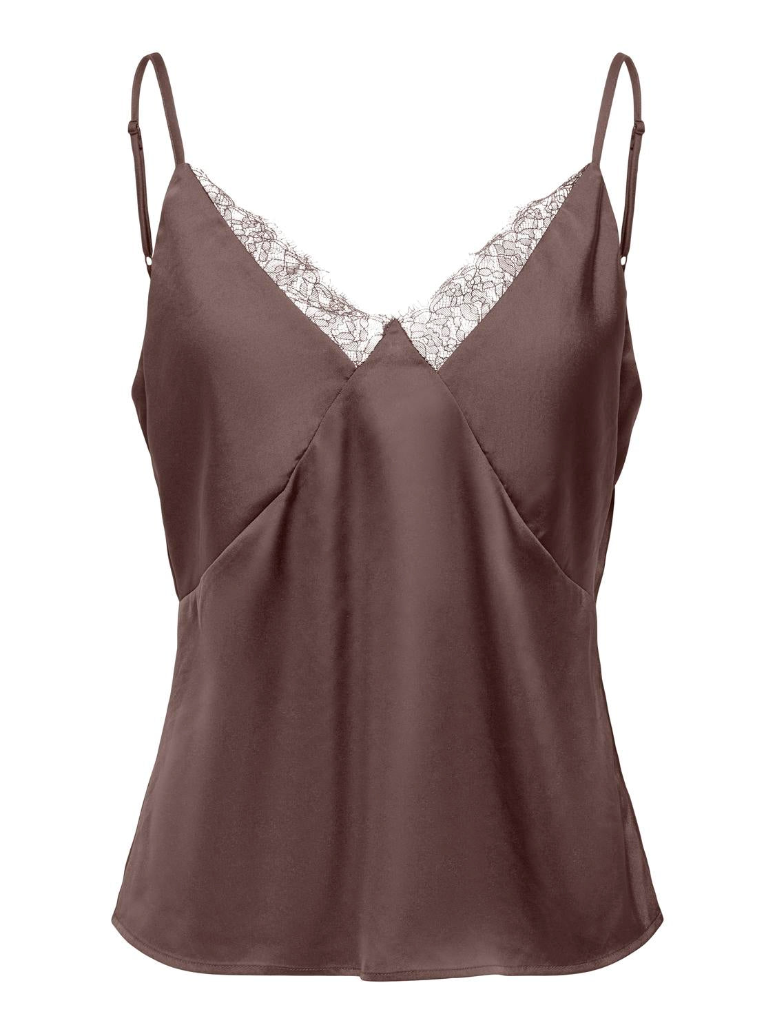 ONLY FARAYA STRAP LACE SATIN TOP