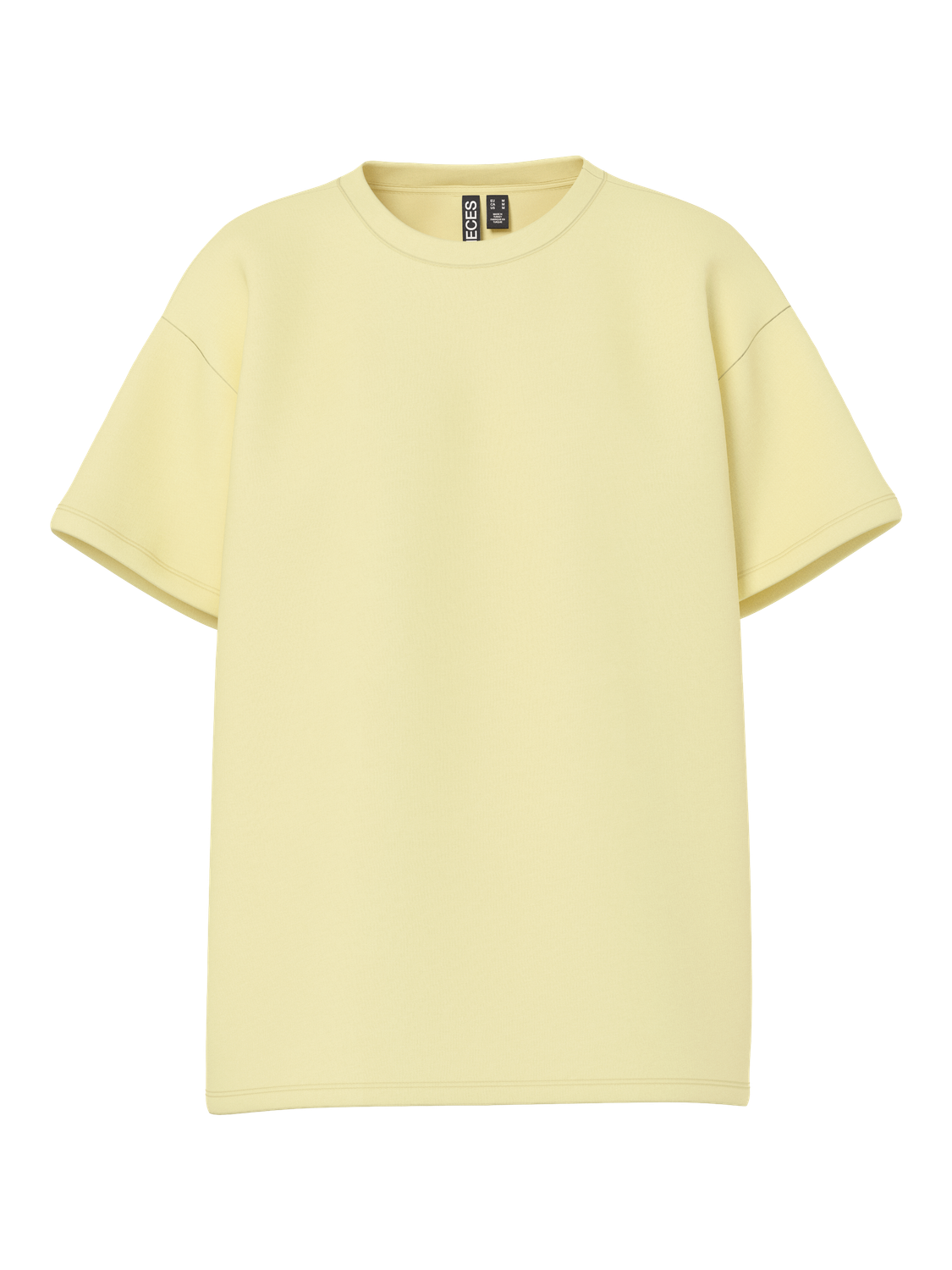 PIECES SKYLAR SS OVERSIZED TEE - FRENCH VANILLA