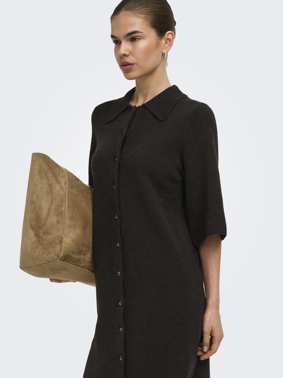 ONLY ALIVIA 2/4 COLLAR DRESS KNT