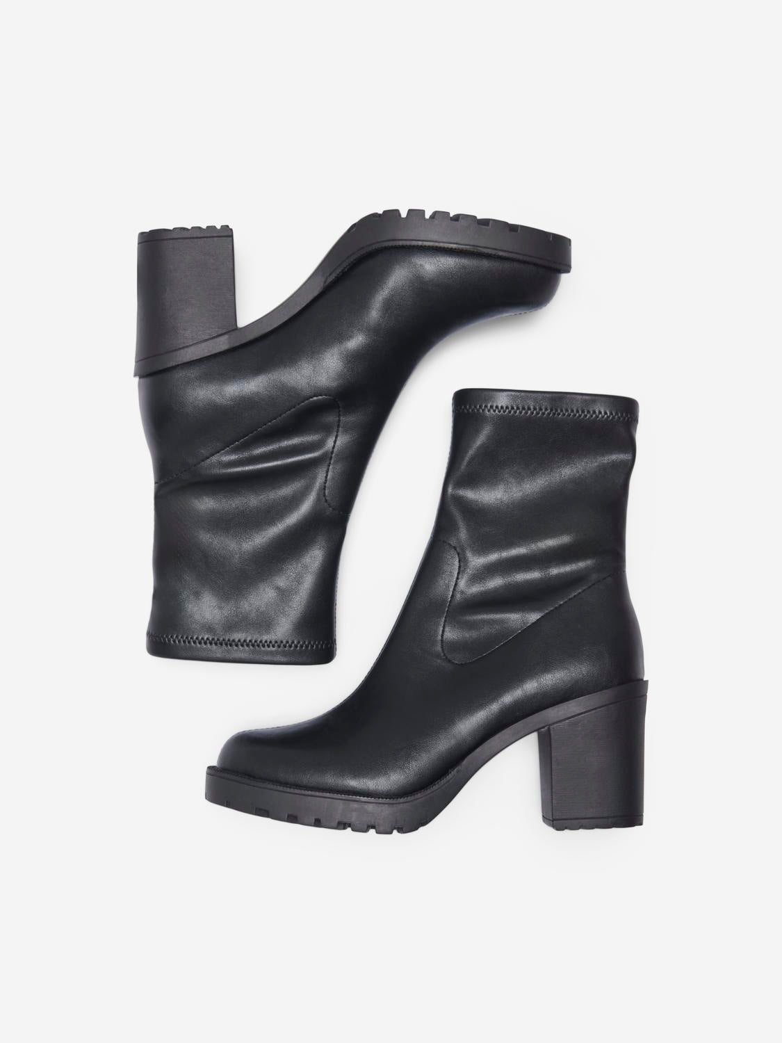 ONLY SHOES BARBARA-24 PU SOCK HEELED BOOT