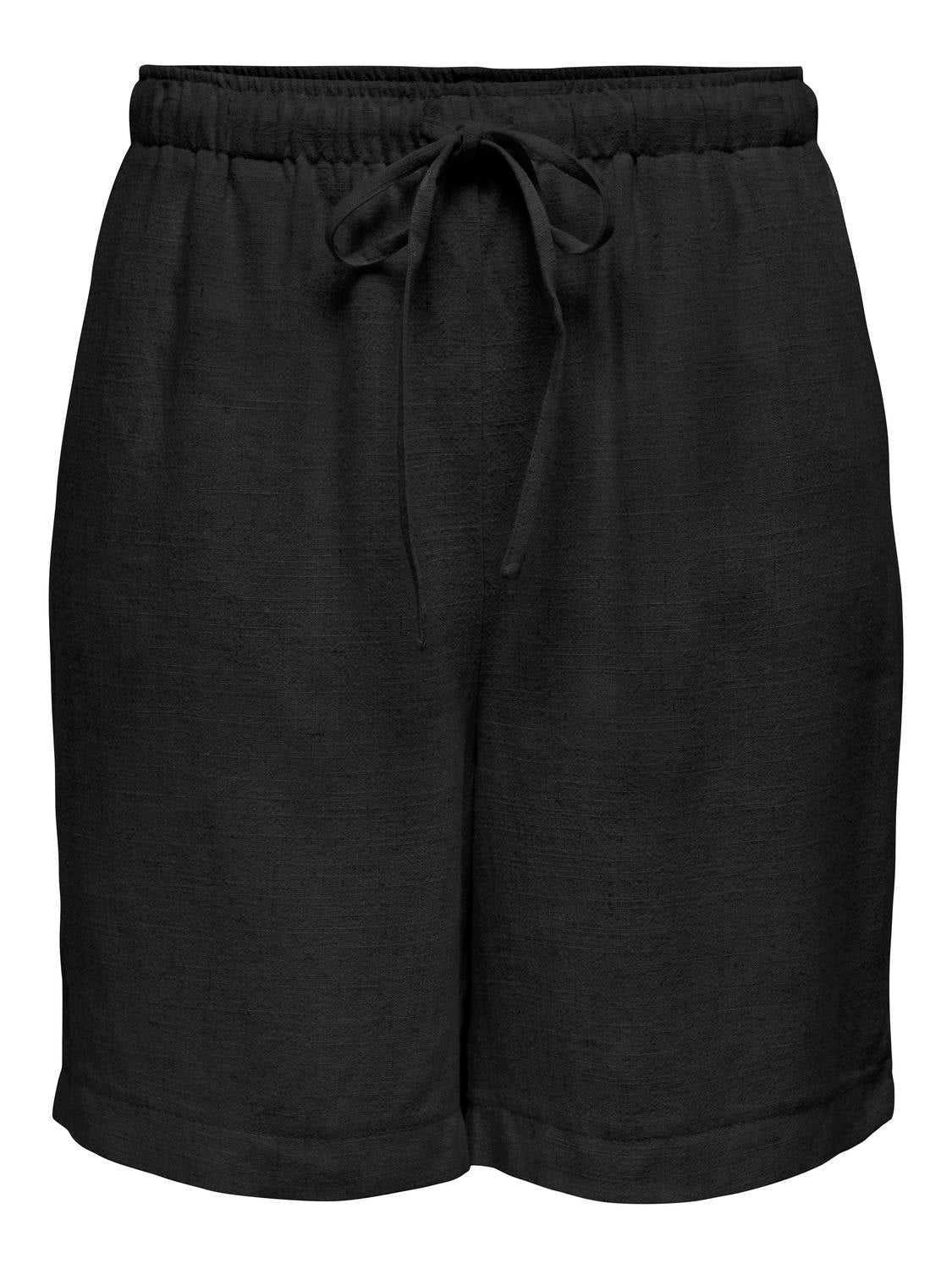 ONLY SIESTA MW PULL-UP LIN BL SHORTS