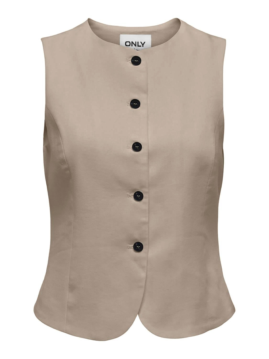 ONLY GOA S/L LINEN BL WAISTCOAT