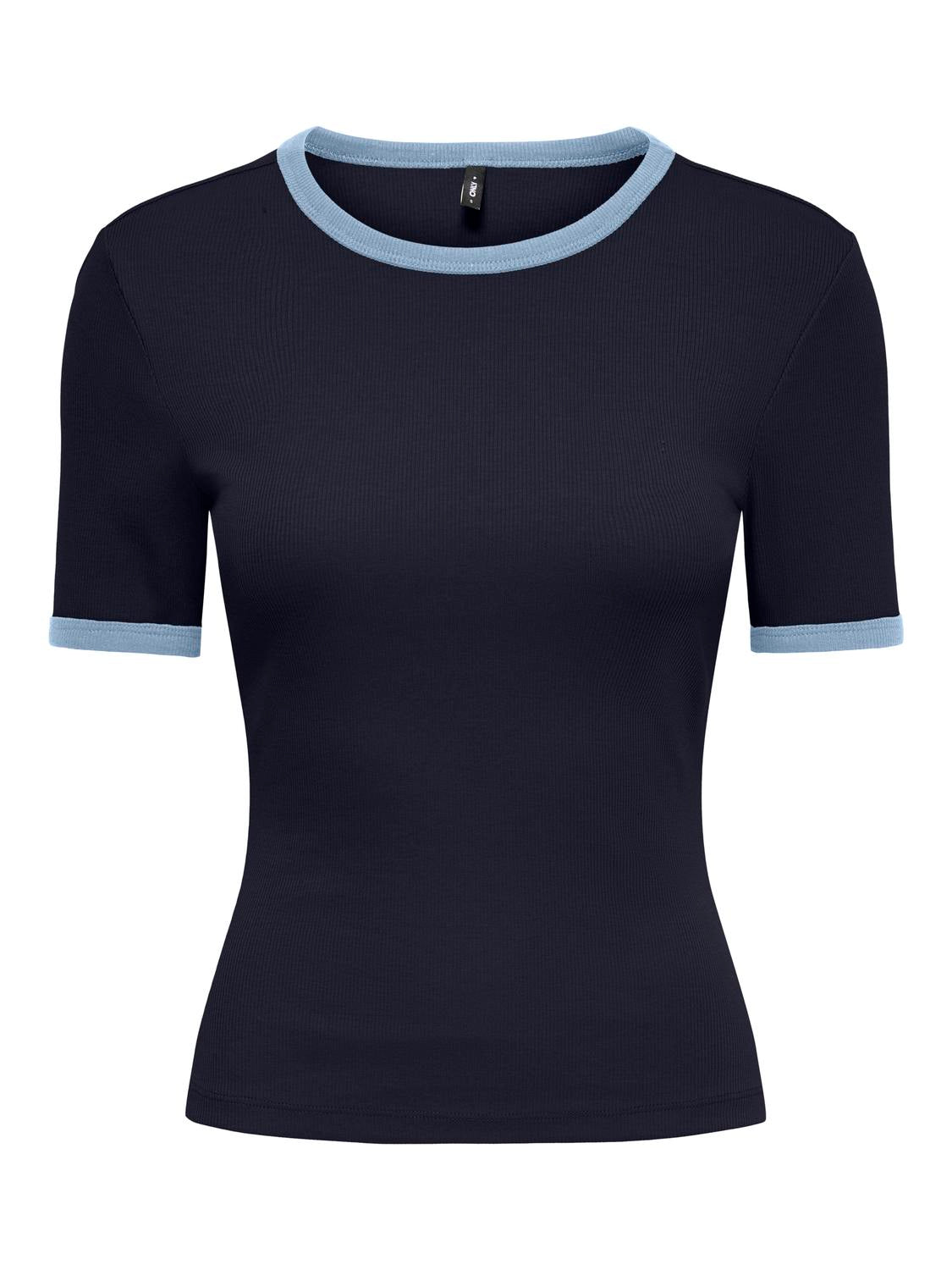 ONLY VAL S/S CONTRAST TOP JRS
