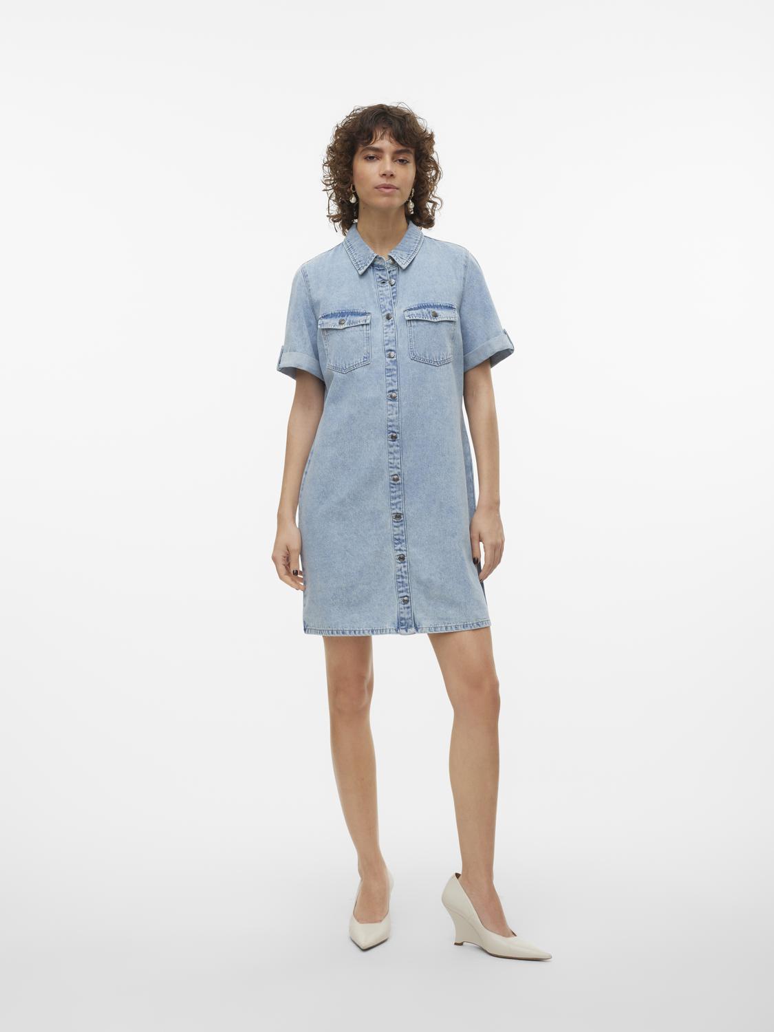 VERO MODA JENNIE SS SHORT DENIM DRESS