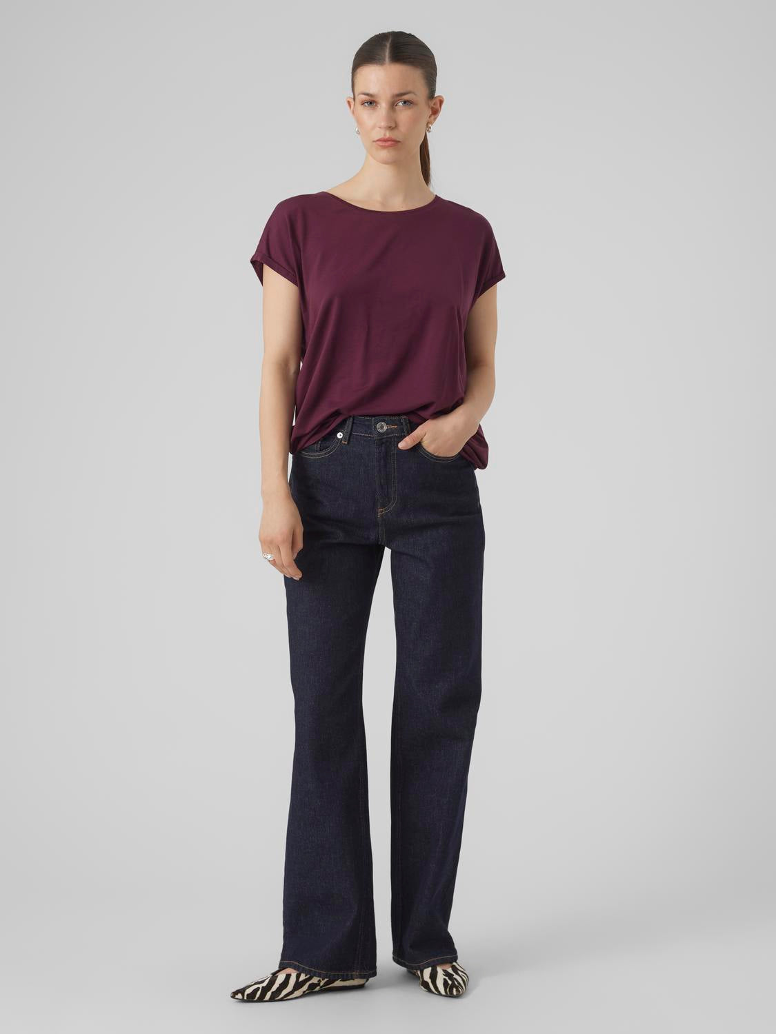 VERO MODA AVA PLAIN SS TOP JRS NOOS