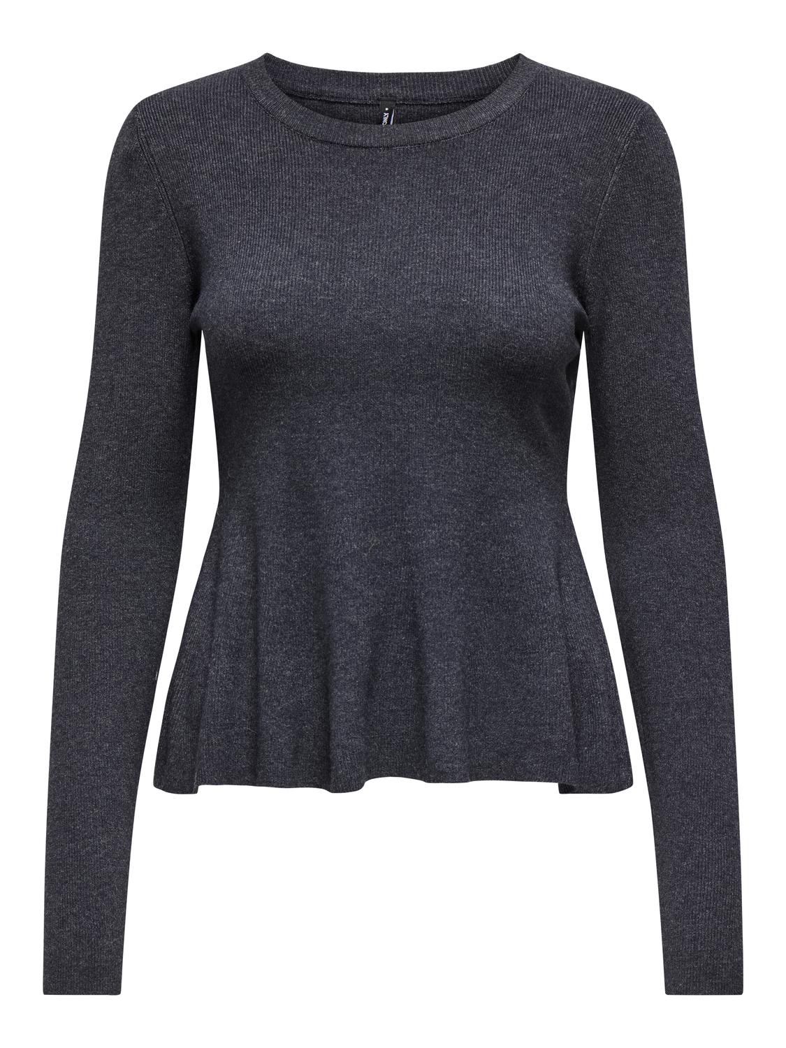 ONLY COCO LIFE LS RIB ONECK PEPLUM