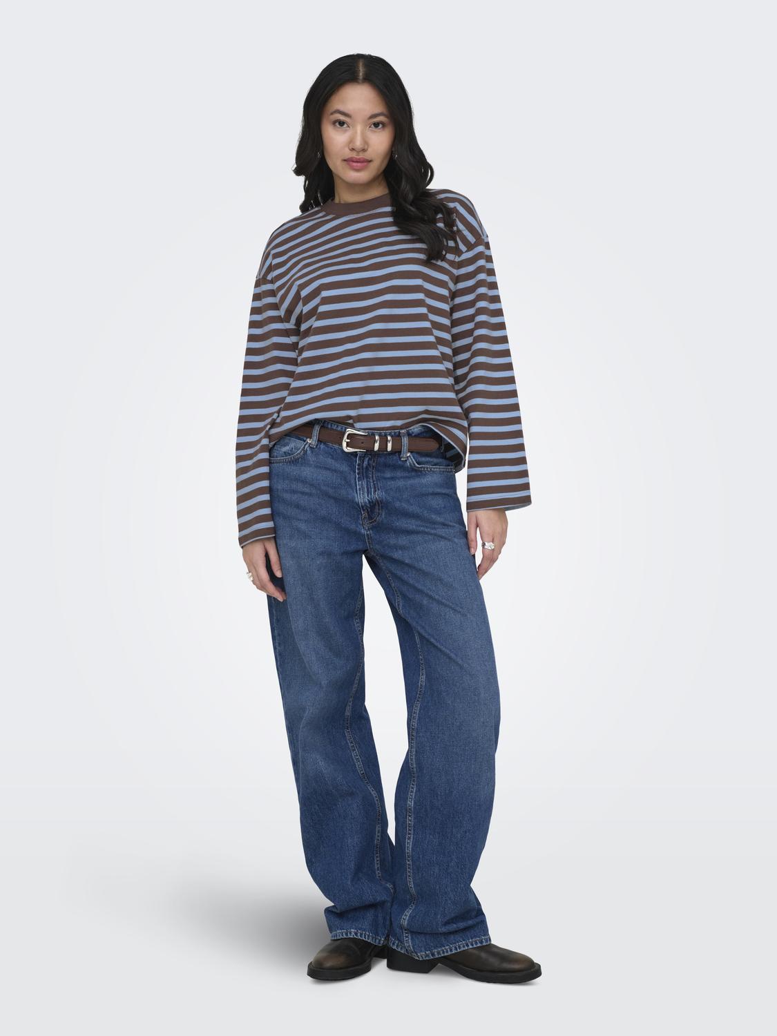 ONLY FREJA L/S STRIPE TOP CS JRS