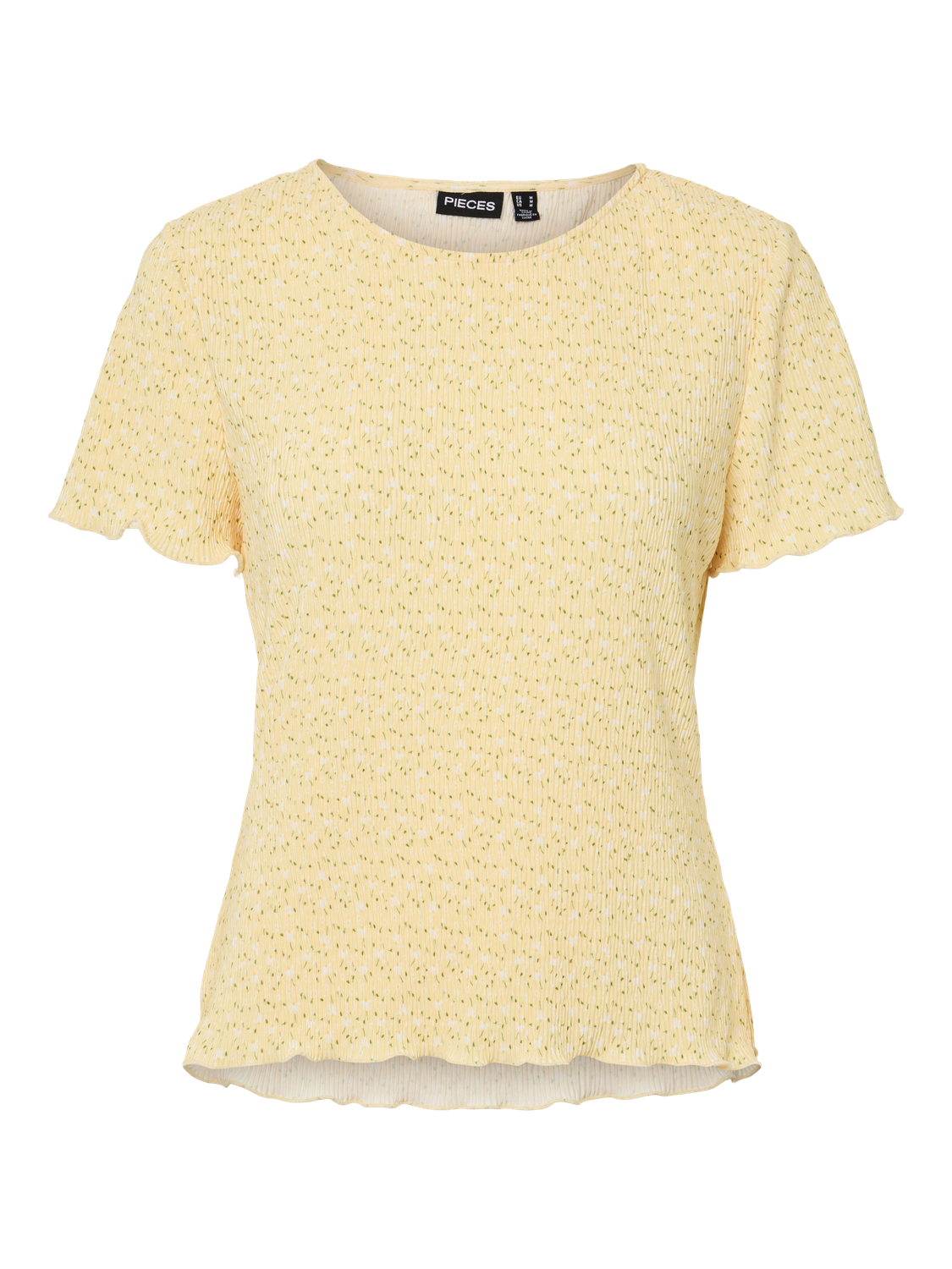 PIECES FLORA SS O-NECK TOP