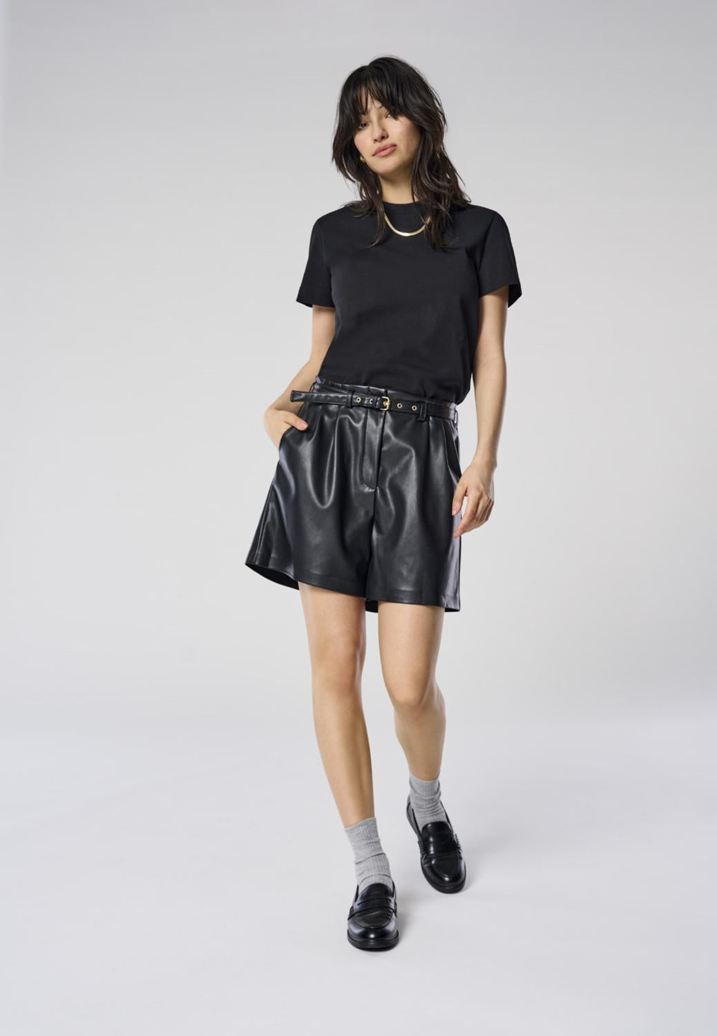 ONLY HEIDI FAUX LEATHER SHORTS