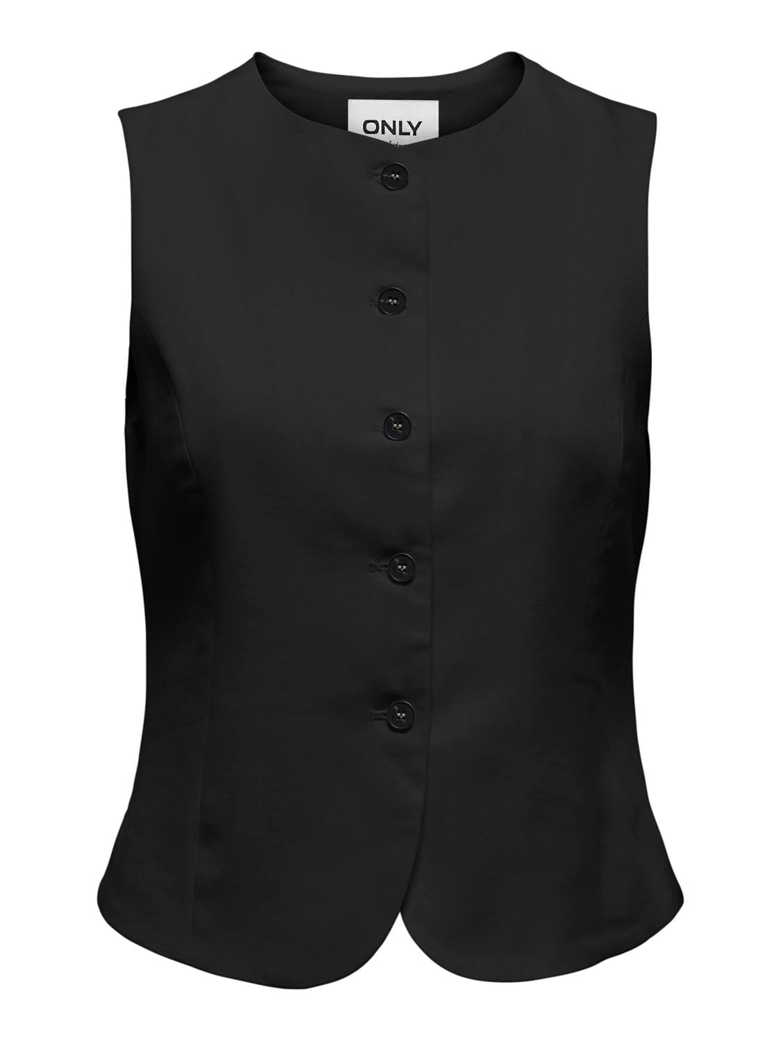 ONLY GOA S/L LINEN BL WAISTCOAT