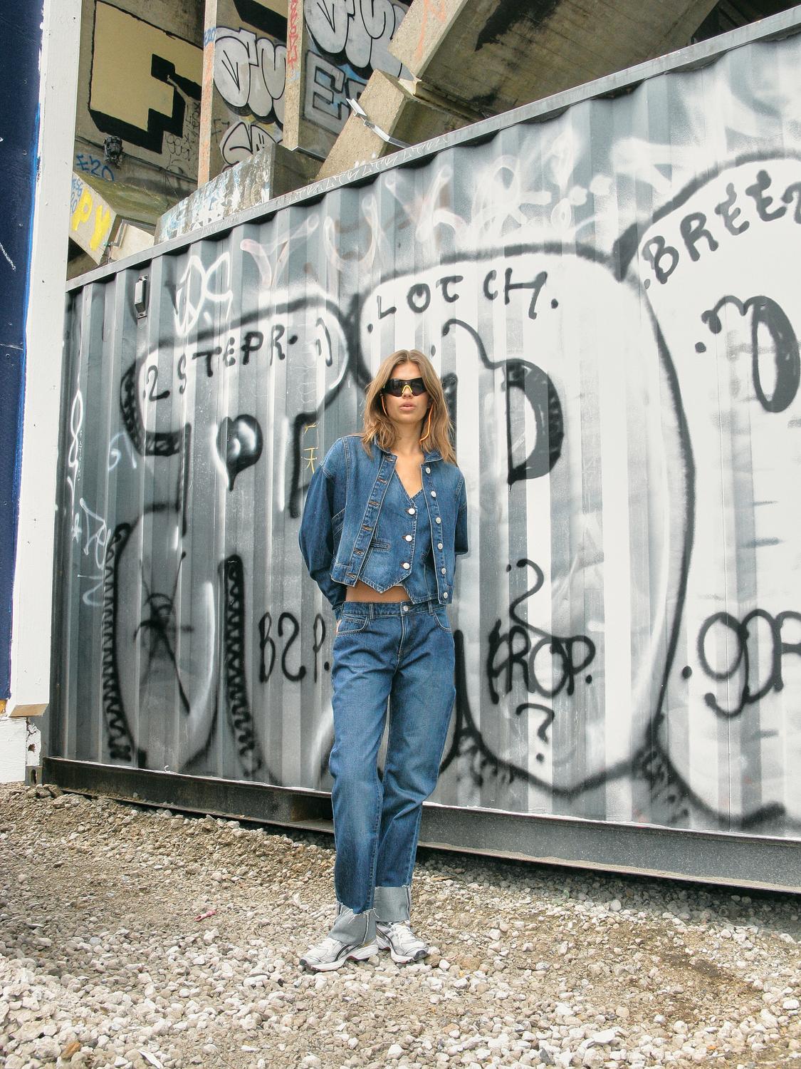 NOISY MAY SANJA DENIM WAISCOAT