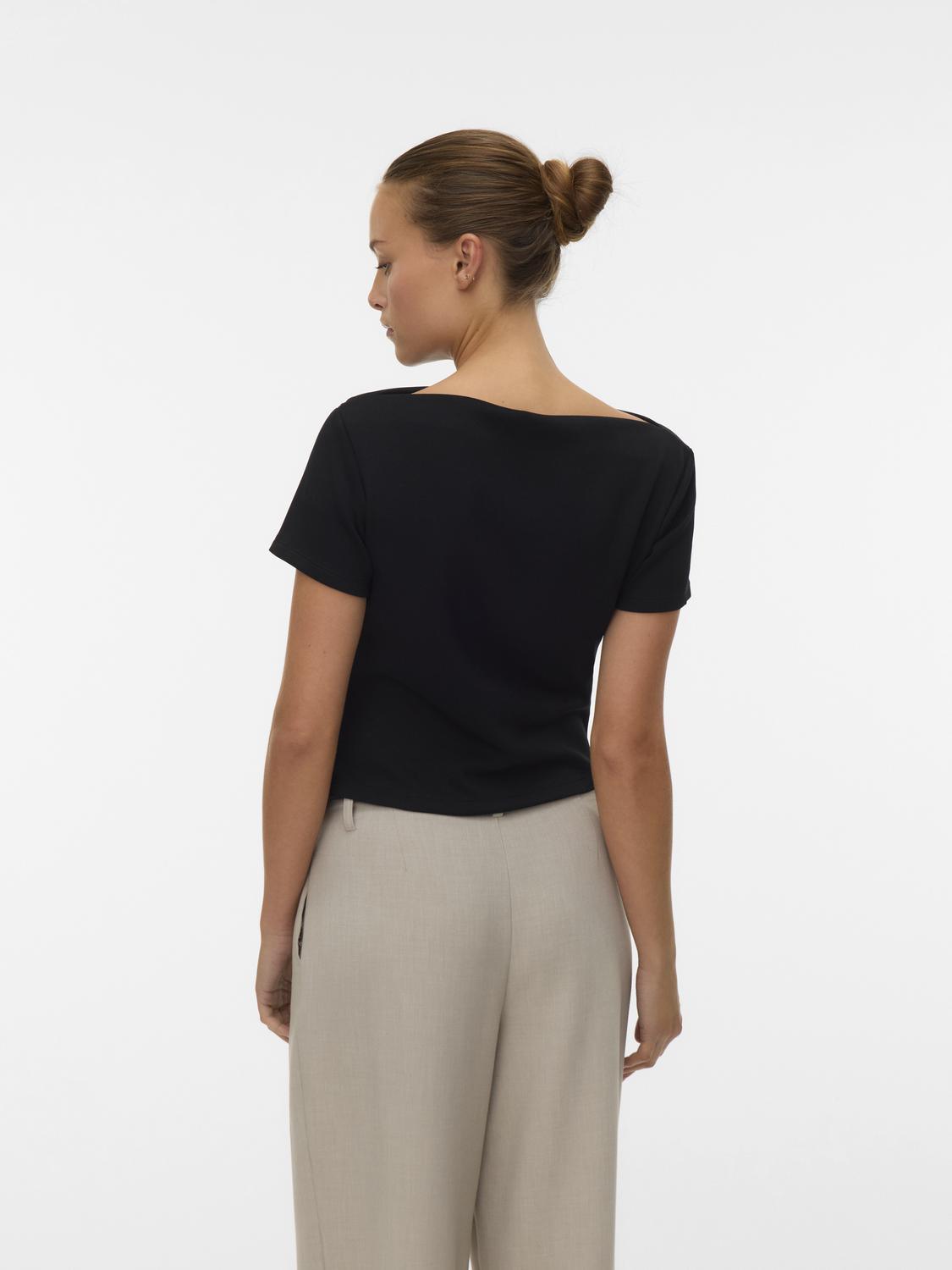 VERO MODA MILLE SS BOATNECK SHORT TOP