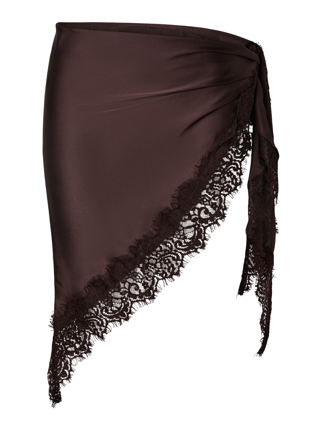 PIECES OLGA TRIANGLE LACE EDGE SCARF
