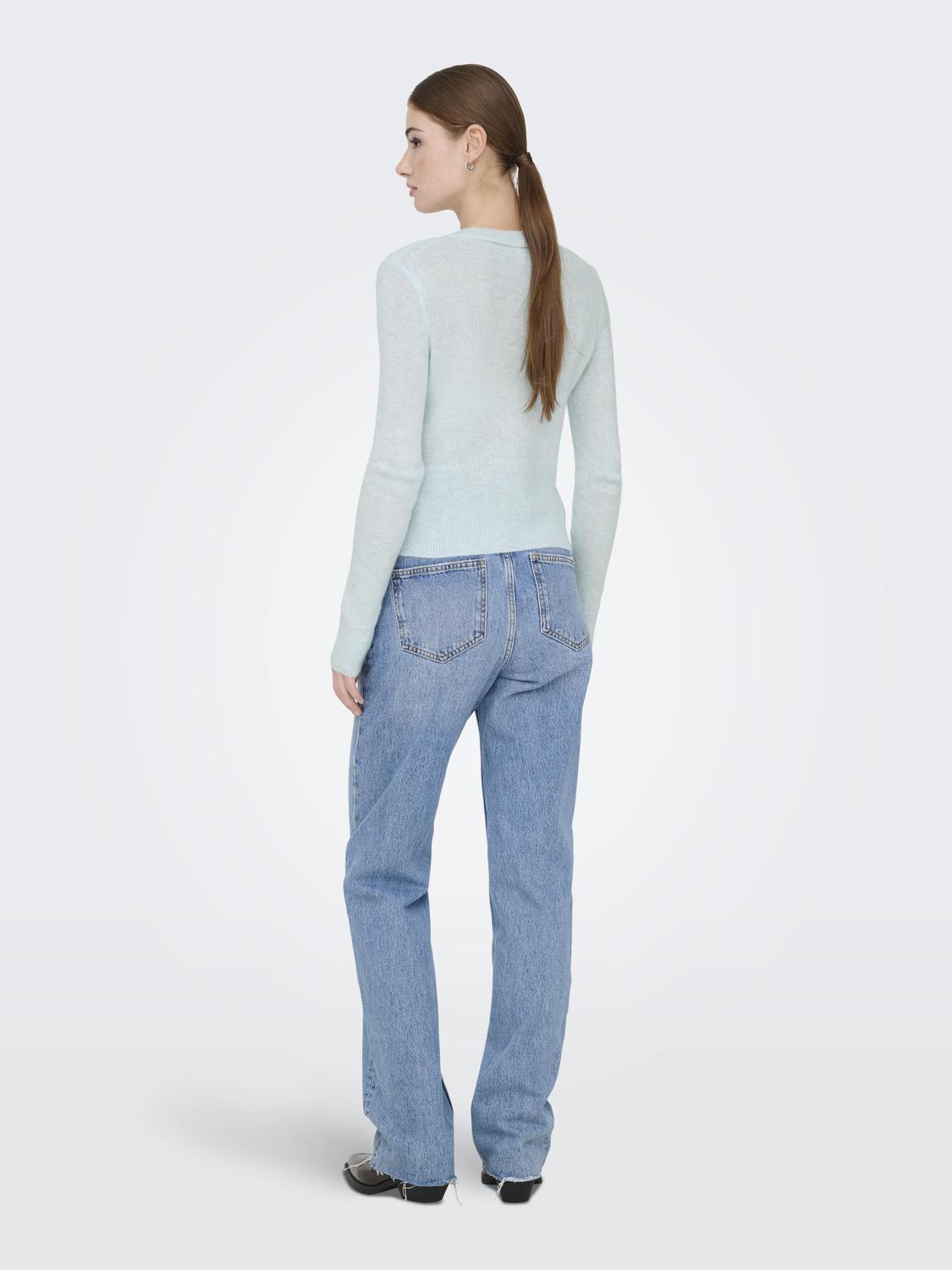ONLY ELLA LS BUTTON O-NECK CARDIGAN KNT