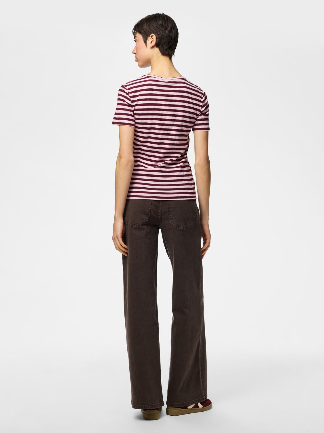 PIECES RUKA SS TOP - TAWNY PORT