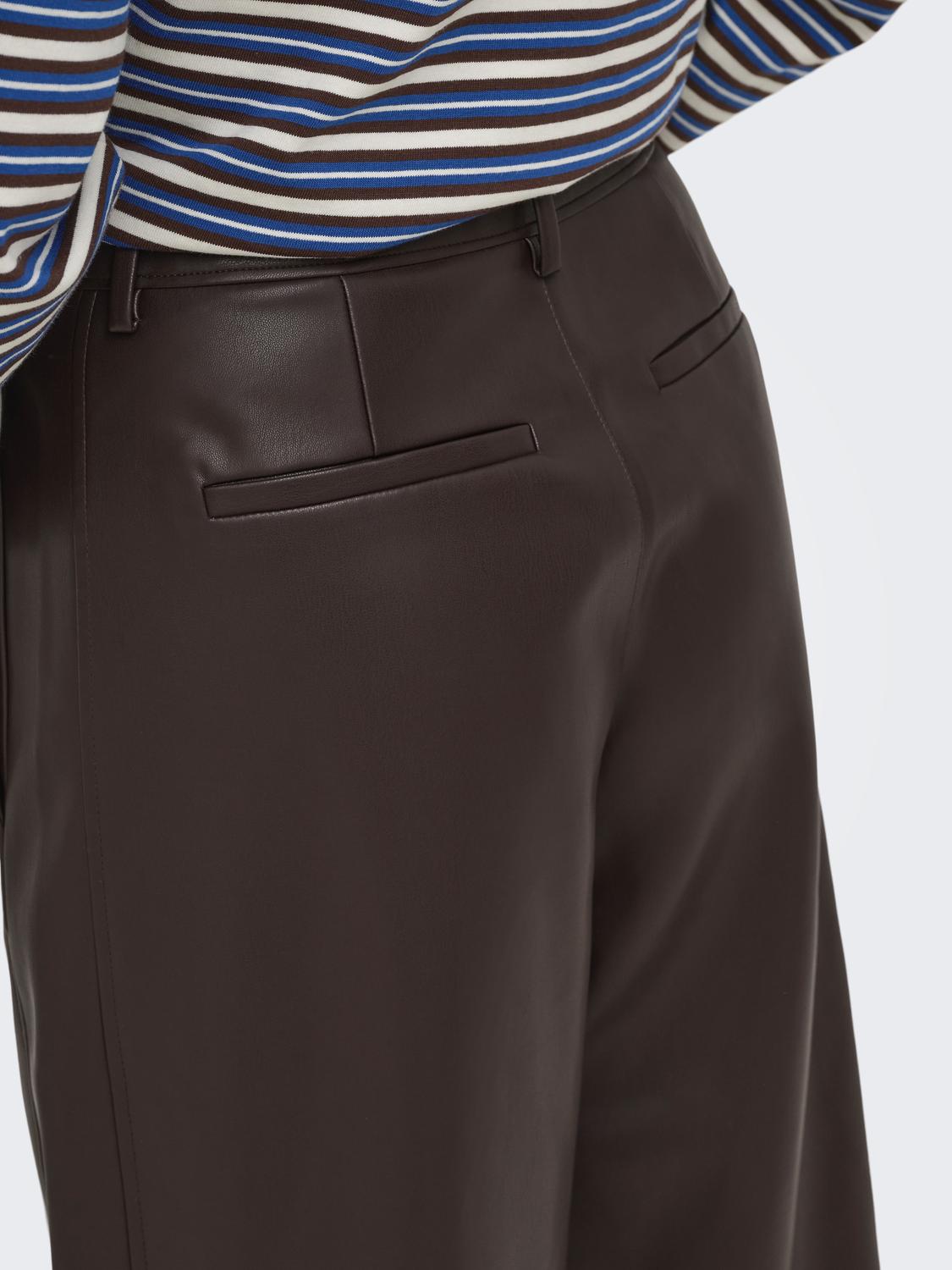 ONLY NELI MW FAUX LEA BARREL PANT