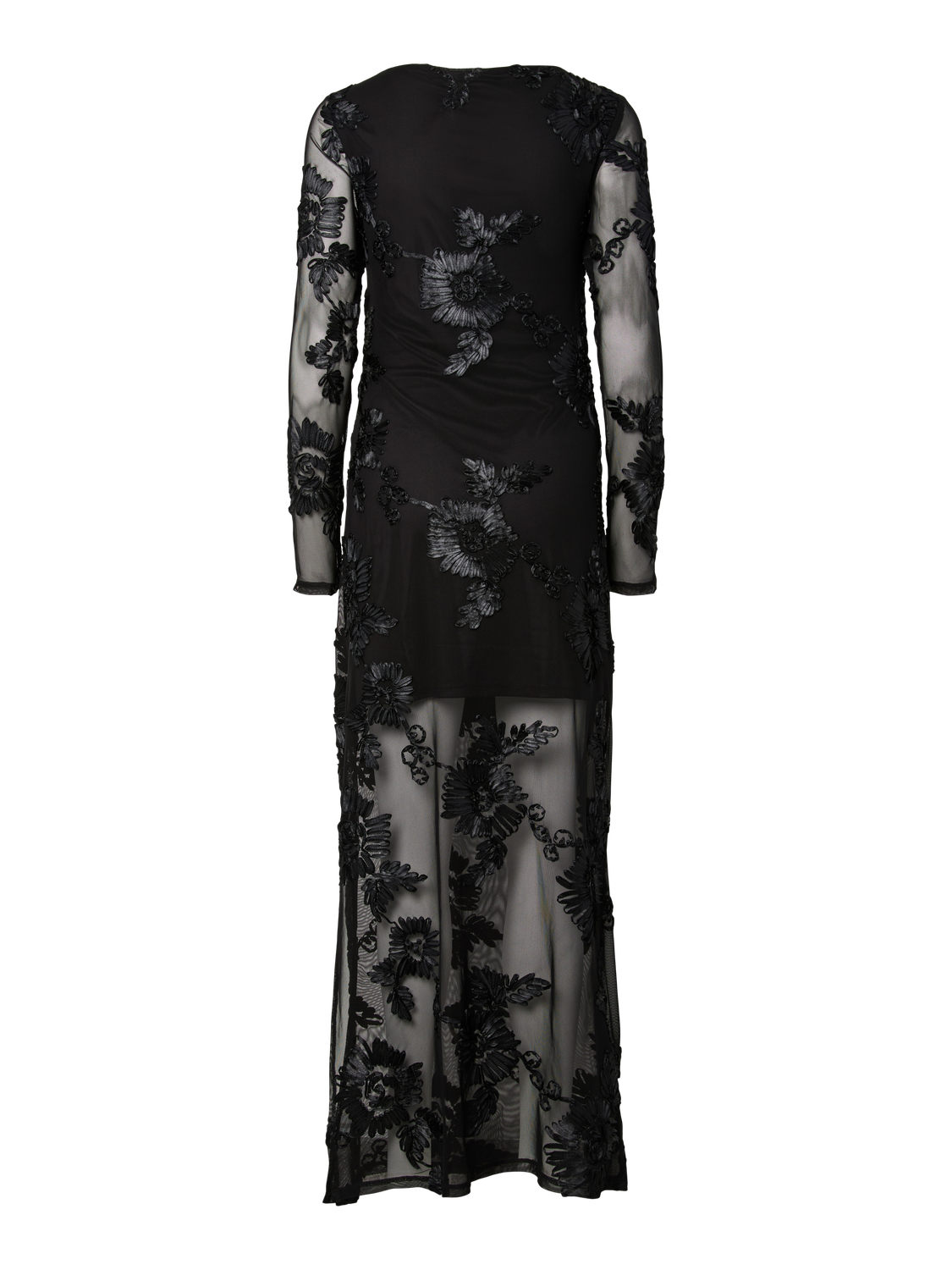 PIECES,m OFFIA LS O-NECK ANKLE DRESS