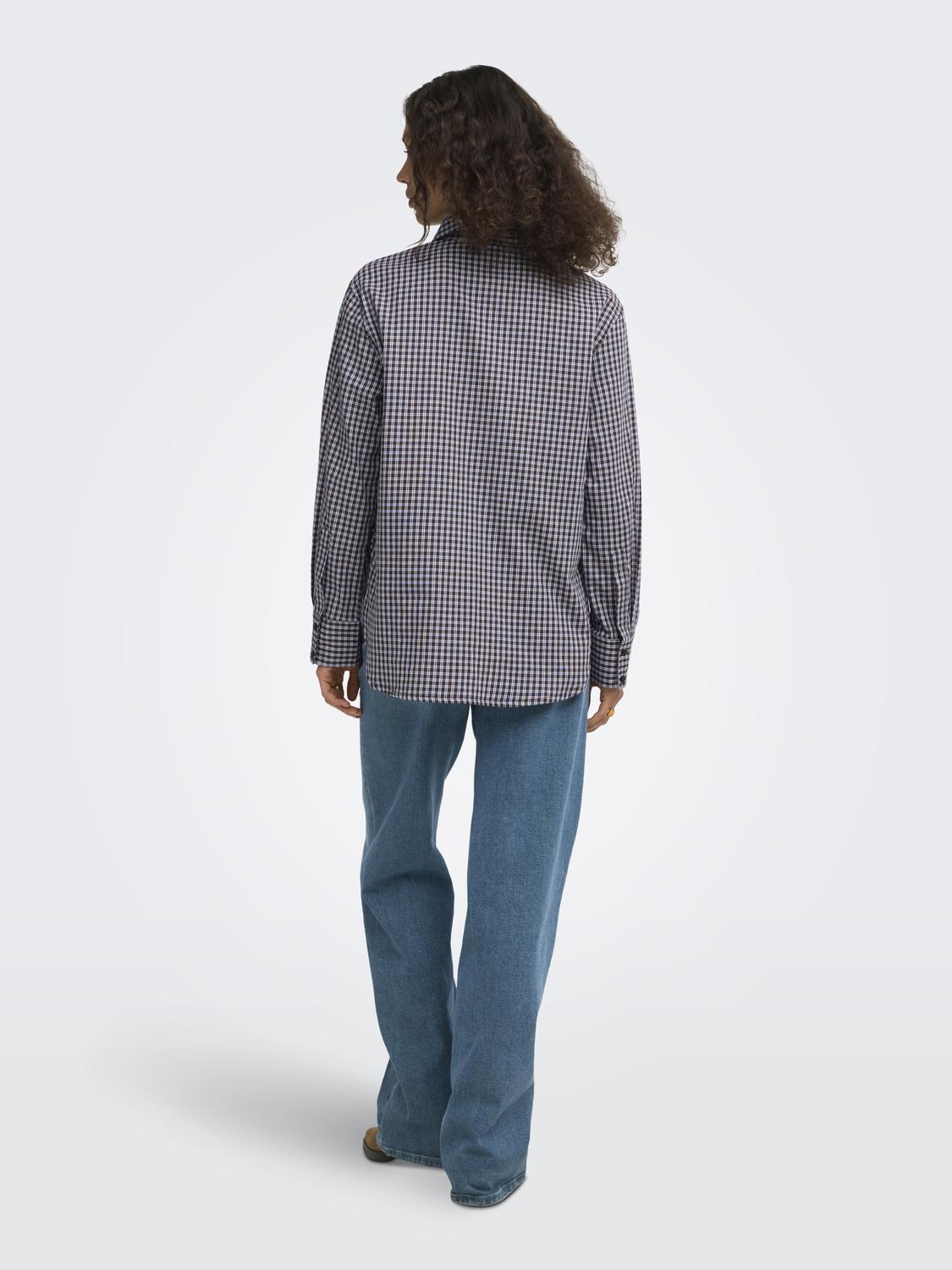 ONLY SURANI L/S CHECK EMB SHIRT WVN