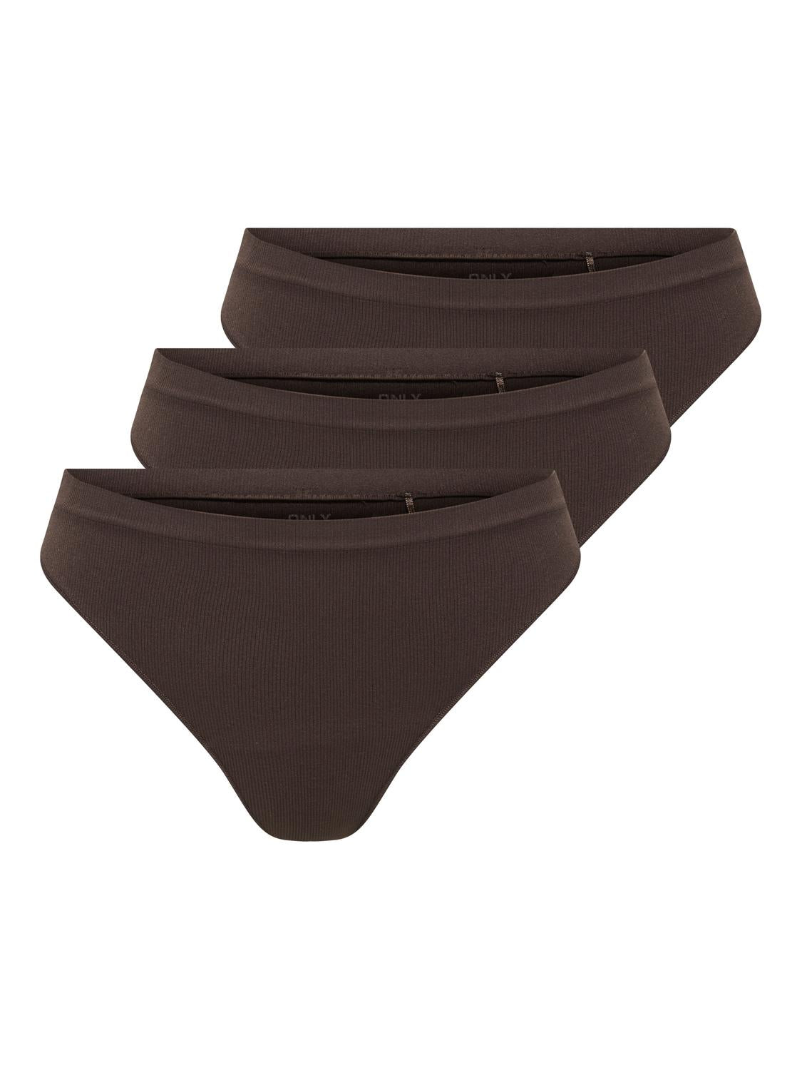 ONLY VICKY RIB S-LES THONG 3-PACK