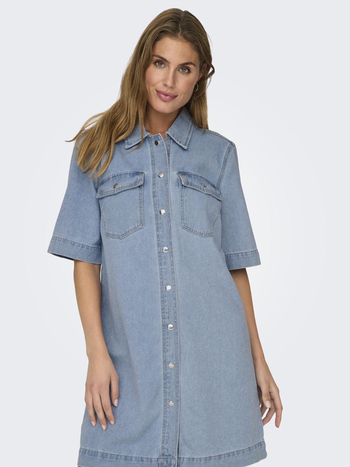 ONLY BELLE S/S BUTTON DRESS