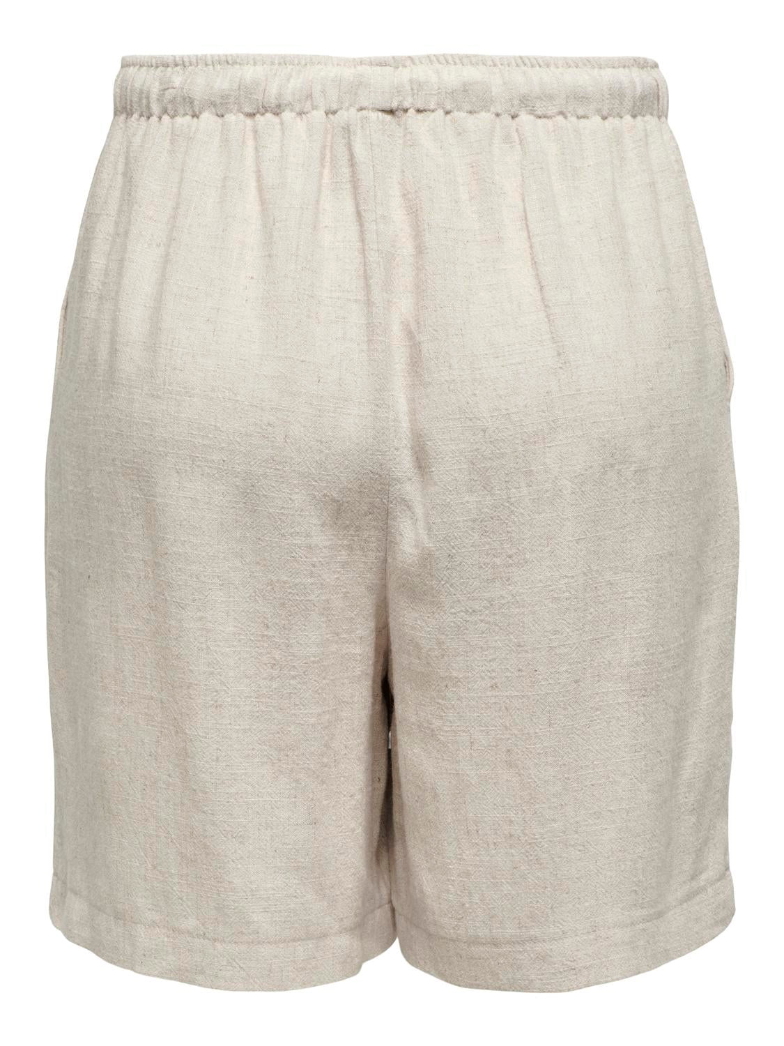 ONLY SIESTA MW PULL-UP LIN BL SHORTS