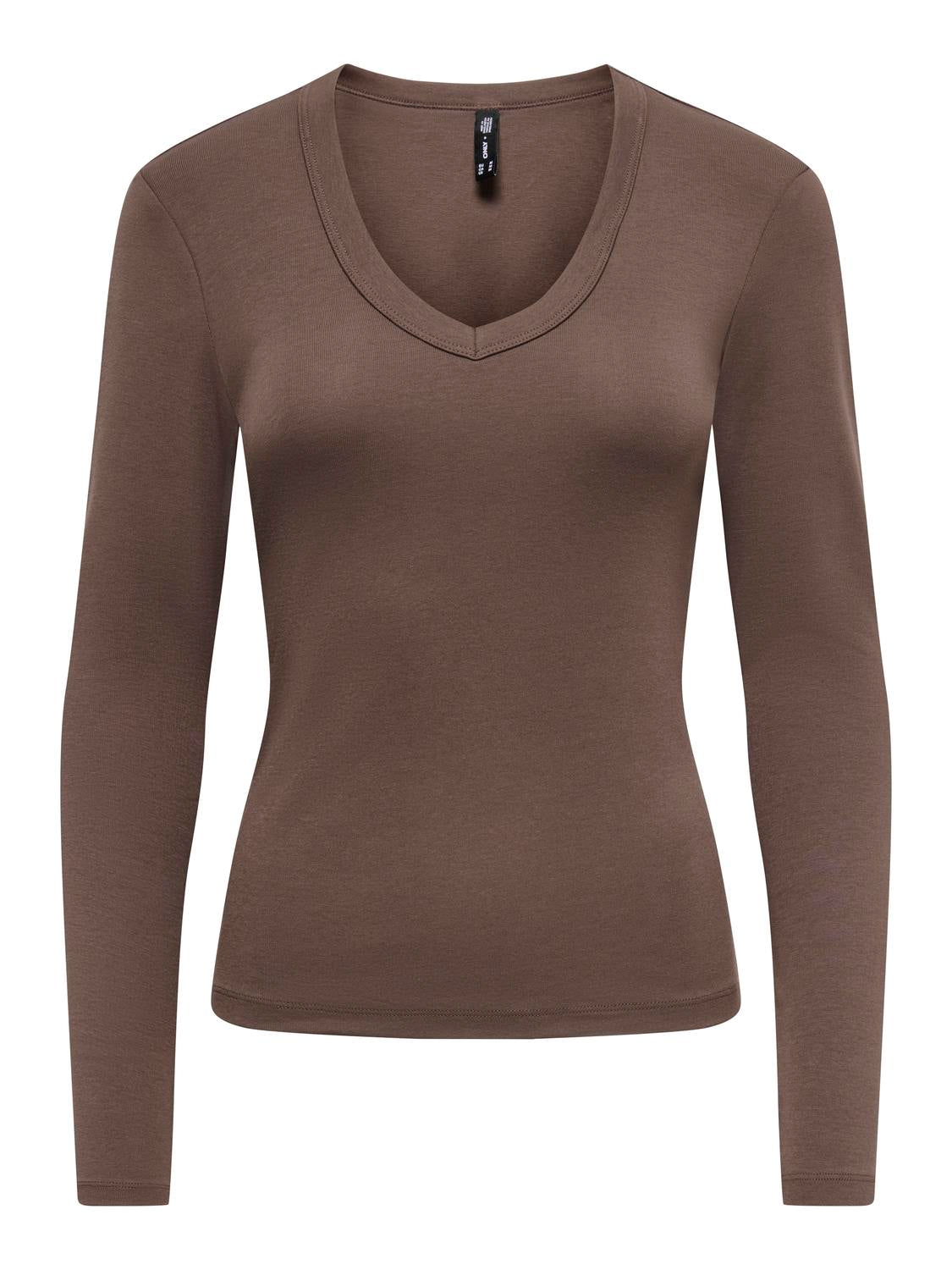 ONLY RILEY L/S V NECK TOP