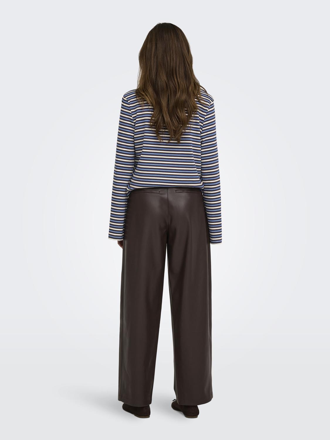 ONLY NELI MW FAUX LEA BARREL PANT