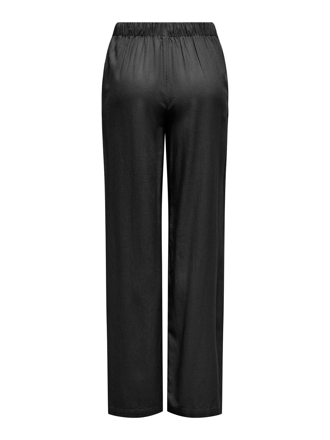 ONLY GOA MW LINEN BL PULL-UP PANT